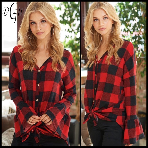 Boutique with Grace Tops - 🌺🆕5⭐️Best Seller Ruffle Sleeve Top